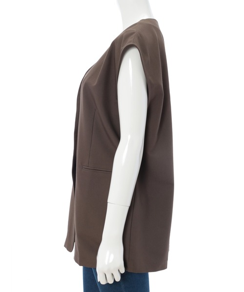 fifth（フィフス）の「ルーズノーカラージレ（ベスト・レディース・ブラック/モカ/ライトベージュ・SMALL/MEDIUM）」の9枚目の写真