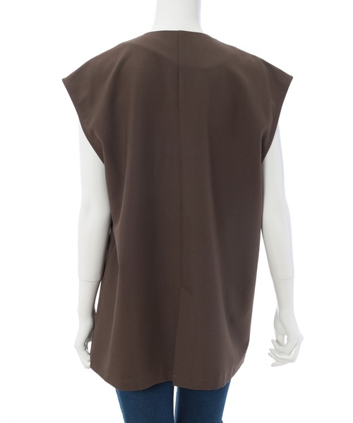 fifth（フィフス）の「ルーズノーカラージレ（ベスト・レディース・ブラック/モカ/ライトベージュ・SMALL/MEDIUM）」の5枚目の写真