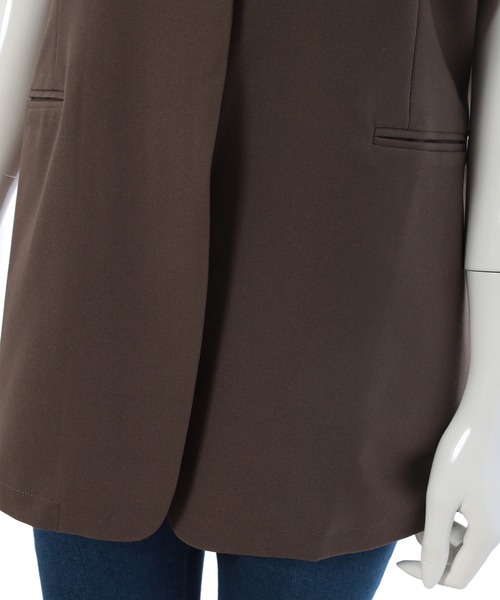 fifth（フィフス）の「ルーズノーカラージレ（ベスト・レディース・ブラック/モカ/ライトベージュ・SMALL/MEDIUM）」の4枚目の写真