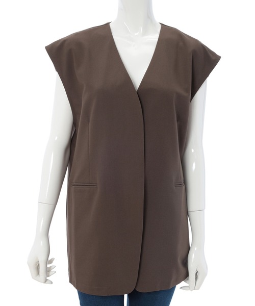 fifth（フィフス）の「ルーズノーカラージレ（ベスト・レディース・ブラック/モカ/ライトベージュ・SMALL/MEDIUM）」の14枚目の写真