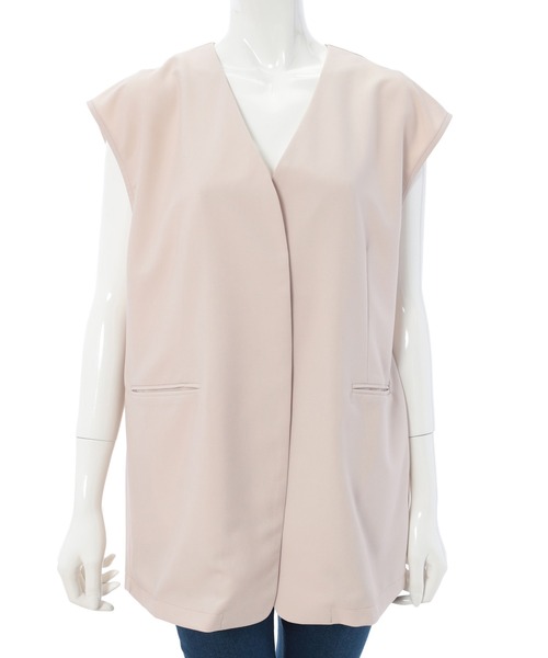 fifth（フィフス）の「ルーズノーカラージレ（ベスト・レディース・ブラック/モカ/ライトベージュ・SMALL/MEDIUM）」の10枚目の写真