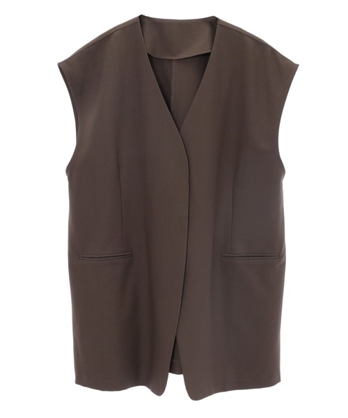 fifth（フィフス）の「ルーズノーカラージレ（ベスト・レディース・ブラック/モカ/ライトベージュ・SMALL/MEDIUM）」の16枚目の写真