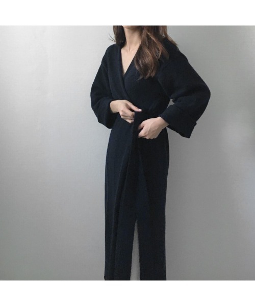 Ritzy（リッツィー）の「大人シルエット ゆる感 ロング丈 ニットカーディガン（カーディガン/ボレロ・レディース・ブラック/ベージュ/ブラウン/グレー・FREE）」の5枚目の写真