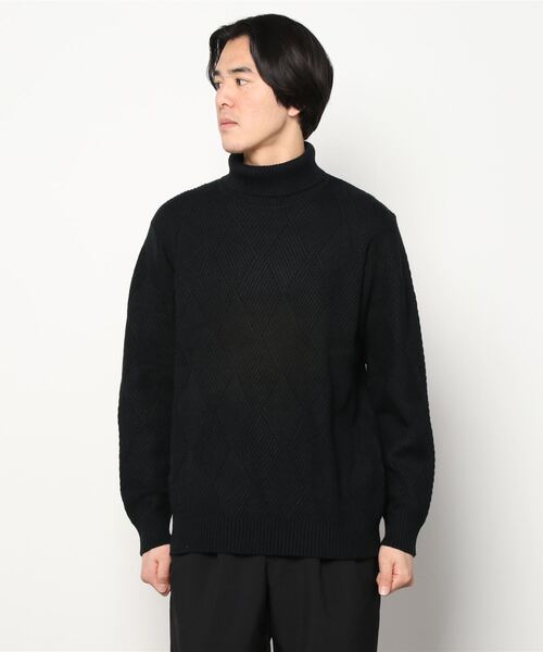 NAVY(ネイビー)の「NAVY ネイビー PBTダイヤタートルネックセーター(ニット/セーター・メンズ・ブラック/グレー/ブラウン/ネイビー・L/XL/M)」の19枚目の写真