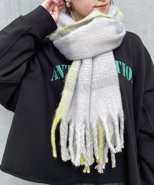 PAGEBOY(ページボーイ)の「キモウチェックストール(ストール/ショール・レディース・ブラック/ブラウン/グレイッシュベージュ・FREE)」の19枚目の写真