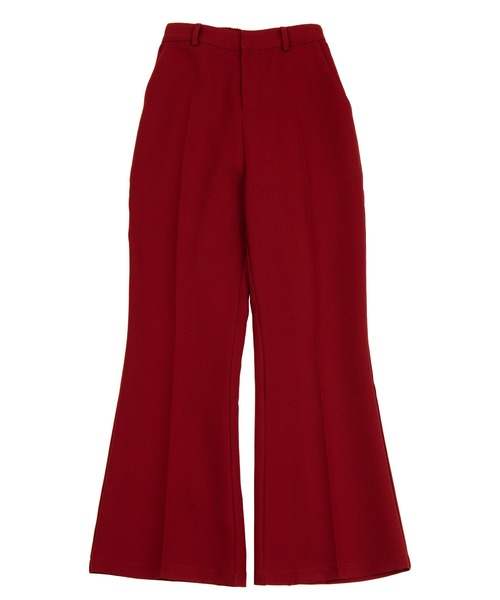 PUNYUS（プニュズ）の「センタープレスフレアパンツ（スラックス・レディース・レッド/グリーン/ブラック/ブラウン・3/1/2/4）」の20枚目の写真