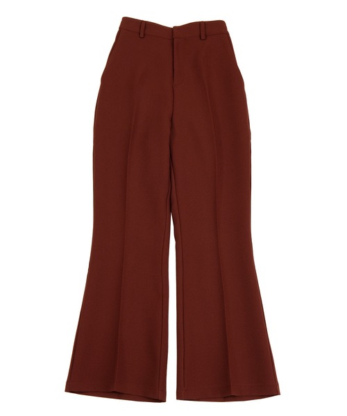 PUNYUS（プニュズ）の「センタープレスフレアパンツ（スラックス・レディース・レッド/グリーン/ブラック/ブラウン・3/1/2/4）」の21枚目の写真