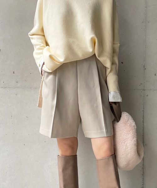 DouDou（ドゥドゥ）の「カルゼショートパンツ（その他パンツ・レディース・ブラック/ベージュ/オフホワイト・FREE）」の3枚目の写真