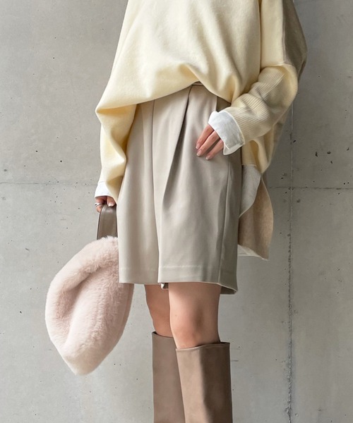 DouDou（ドゥドゥ）の「カルゼショートパンツ（その他パンツ・レディース・ブラック/ベージュ/オフホワイト・FREE）」の8枚目の写真