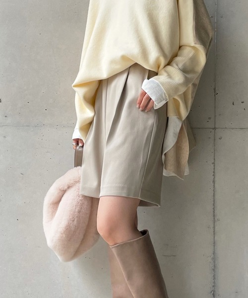 DouDou（ドゥドゥ）の「カルゼショートパンツ（その他パンツ・レディース・ブラック/ベージュ/オフホワイト・FREE）」の6枚目の写真