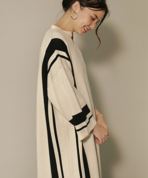 Bou Jeloud(ブージュルード)の「ジャガードスクエア柄ロングワンピース(ワンピース・レディース・アイボリー/モカ/ブラック・FREE)」の16枚目の写真