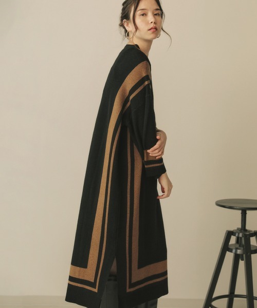 Bou Jeloud(ブージュルード)の「ジャガードスクエア柄ロングワンピース(ワンピース・レディース・アイボリー/モカ/ブラック・FREE)」の11枚目の写真