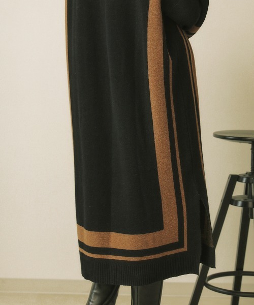 Bou Jeloud(ブージュルード)の「ジャガードスクエア柄ロングワンピース(ワンピース・レディース・アイボリー/モカ/ブラック・FREE)」の17枚目の写真