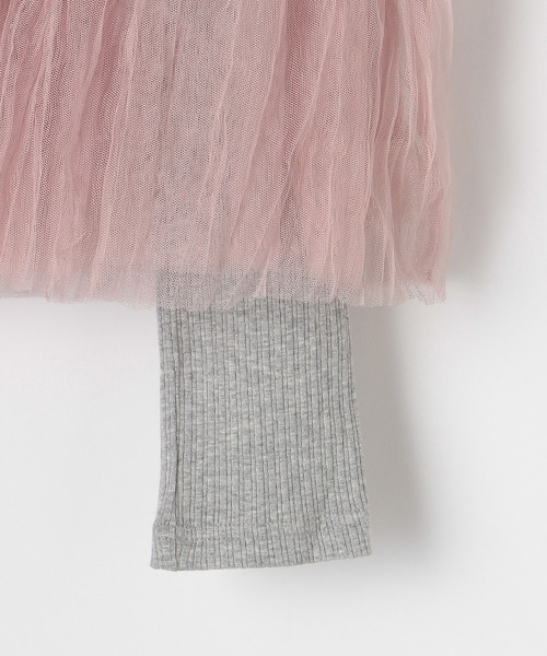 b・ROOM（ビールーム）の「シワ加工チュールスカートスカッツ「ストレッチパンツ」（スカート・キッズ・ブラック/ピンク/アイボリー・90cm/110cm/100cm/120cm/130cm）」の9枚目の写真