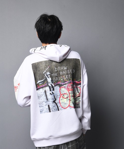 GALLIS ADDICTION(ガリスアディクション)の「GA×BRANDALISED ART HOODIE/アート プルパーカー(パーカー・メンズ・ホワイト/ブラック/グレイッシュブルー・M/L)」の15枚目の写真