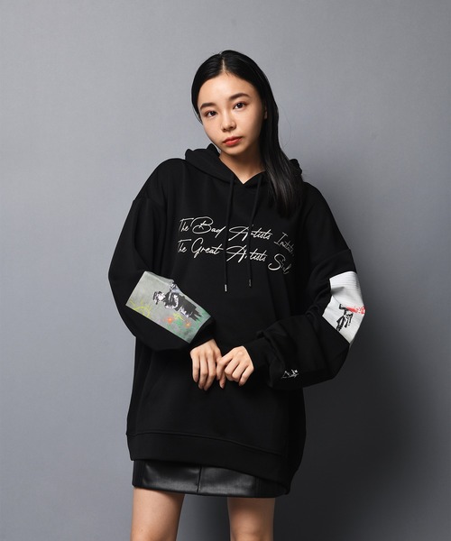 GALLIS ADDICTION(ガリスアディクション)の「GA×BRANDALISED ART HOODIE/アート プルパーカー(パーカー・メンズ・ホワイト/ブラック/グレイッシュブルー・M/L)」の6枚目の写真
