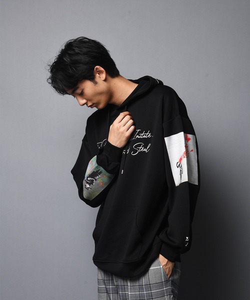 GALLIS ADDICTION(ガリスアディクション)の「GA×BRANDALISED ART HOODIE/アート プルパーカー(パーカー・メンズ・ホワイト/ブラック/グレイッシュブルー・M/L)」の12枚目の写真