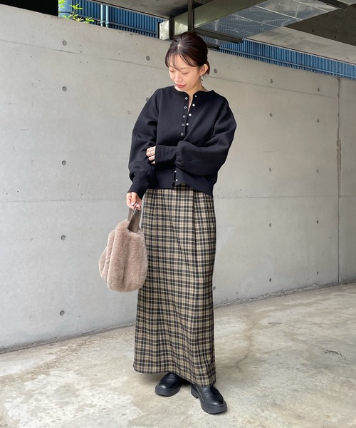 DouDou（ドゥドゥ）の「ドットボタンショートカーディガン（カーディガン/ボレロ・レディース・ブラック/ベージュ・FREE）」の7枚目の写真