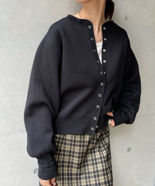 DouDou（ドゥドゥ）の「ドットボタンショートカーディガン（カーディガン/ボレロ・レディース・ブラック/ベージュ・FREE）」の18枚目の写真