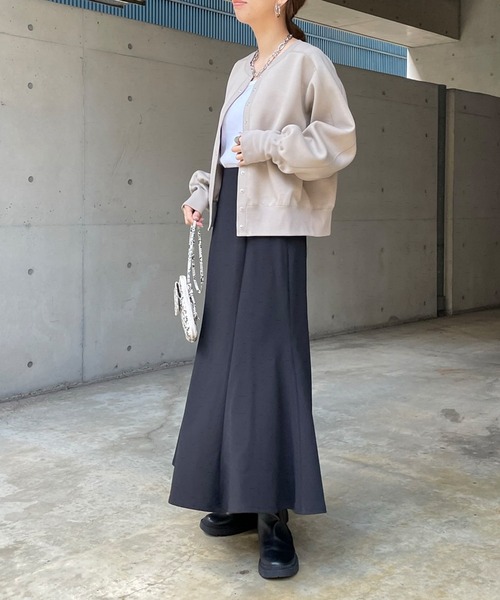 DouDou（ドゥドゥ）の「ドットボタンショートカーディガン（カーディガン/ボレロ・レディース・ブラック/ベージュ・FREE）」の20枚目の写真