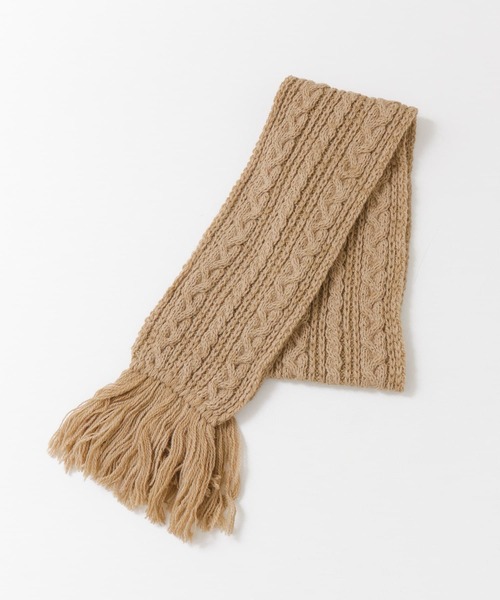 HIGHLAND 2000（ハイランドトゥーサウザンド）の「HIGHLAND 2000　Alpaca/BW Scarf（マフラー・メンズ・オフホワイト/キャメル・-）」の8枚目の写真