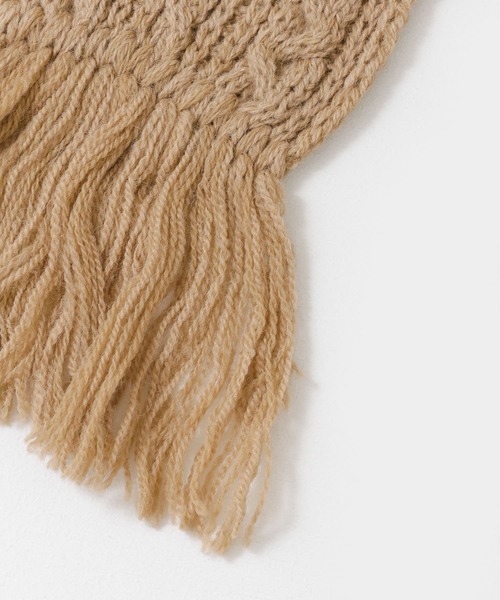 HIGHLAND 2000（ハイランドトゥーサウザンド）の「HIGHLAND 2000　Alpaca/BW Scarf（マフラー・メンズ・オフホワイト/キャメル・-）」の3枚目の写真