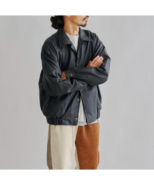 CPCM(シーピーシーエム)の「フェイクレザーショートブルゾン(その他アウター・メンズ・ブラック・MEDIUM/LARGE)」の10枚目の写真