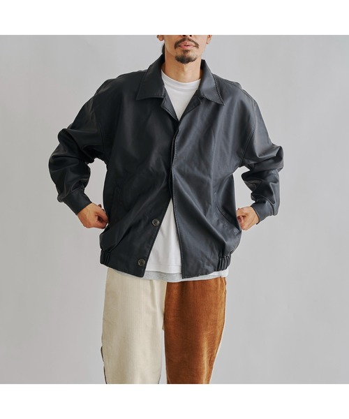 CPCM(シーピーシーエム)の「フェイクレザーショートブルゾン(その他アウター・メンズ・ブラック・MEDIUM/LARGE)」の12枚目の写真