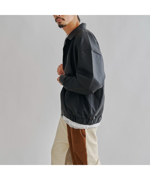 CPCM(シーピーシーエム)の「フェイクレザーショートブルゾン(その他アウター・メンズ・ブラック・MEDIUM/LARGE)」の14枚目の写真
