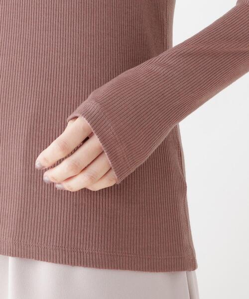 SHOO・LA・RUE(シューラルー)の「◆あったか機能付きリブタートル(Tシャツ/カットソー・レディース・ブラック/アイボリー/グレー系その他/ピンク系・02/03/04)」の12枚目の写真