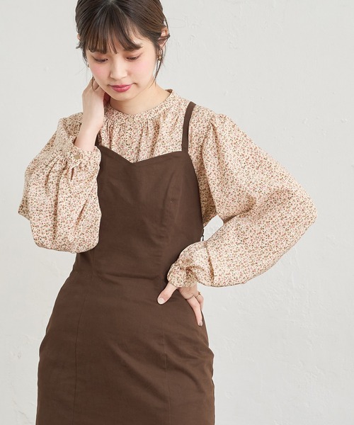 natural couture（ナチュラルクチュール）の「【WEB限定カラー有り】マット釦とろみサテンブラウス（シャツ/ブラウス・レディース・ブラウン/その他2/その他1/アイボリー/スミクロ/グリーン/ピンクベージュ・FREE）」の21枚目の写真
