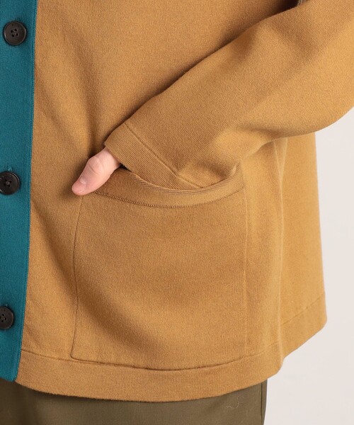CABaN コットンカシミヤ アンティークタイルジャカード ポロカーディガン caban（キャバン）の「CABaN コットンカシミヤ ポロカーディガン