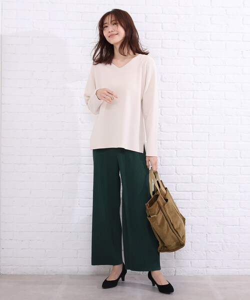 SHOO・LA・RUE（シューラルー）の「◆コーデュロイビッグ2WAYトート（トートバッグ・レディース・カーキ系4/ブラウン系その他/ナチュラル/ブラウン系・00）」の9枚目の写真