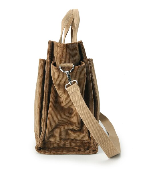 SHOO・LA・RUE（シューラルー）の「◆コーデュロイビッグ2WAYトート（トートバッグ・レディース・カーキ系4/ブラウン系その他/ナチュラル/ブラウン系・00）」の10枚目の写真