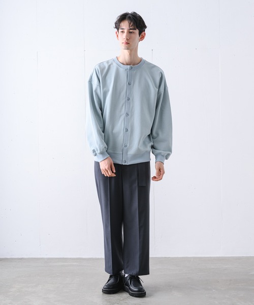 YUEATE（ユエイト）の「"belded wide slacks" ベルデッドワイドスラックス（スラックス・メンズ・グレイッシュベージュ/チャコールグレー・LARGE/MEDIUM）」の15枚目の写真