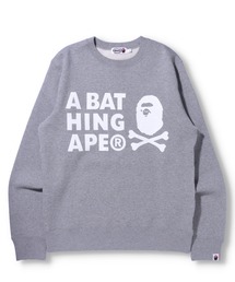A BATHING APE　スウェット　グレー　ワンポイント　ブランドロゴ　M BAPE BY A BATHING APE ベイプ バイ ア ベイシング エイプ