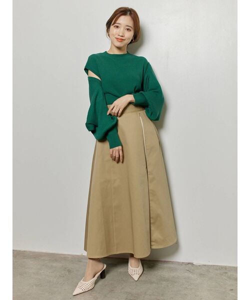 COTORICA（コトリカ）の「2WAYフレアースカート（スカート・レディース・ベージュ/ブラック/ブルー/カーキ・SMALL/MEDIUM）」の15枚目の写真