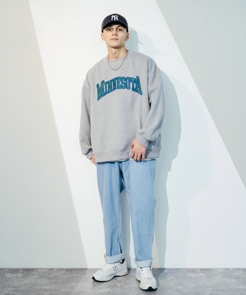 Ressaca(レサーカ)の「ビッグシルエット ミネソタ カレッジロゴ 刺繍裏起毛スウェットトレーナー(スウェット・メンズ・グレー/オートミール/グリーン/ブラック・M/L)」の10枚目の写真