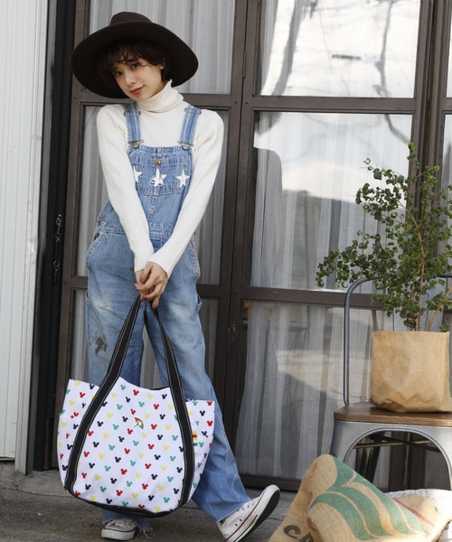 Disney（ディズニー）の「Mickey Mouse/Arnold Palmer コラボ ファスナー付きバルーントート（トートバッグ・レディース・レッド/ブラック/ホワイト・FREE）」の7枚目の写真