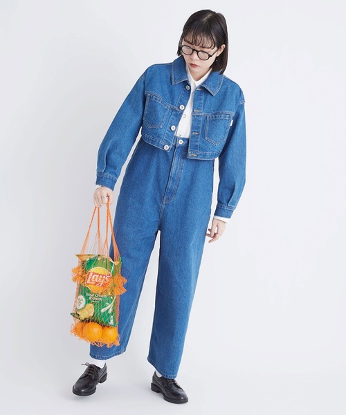 I am I in fact...（アイアムアイインファクト）の「●12.5oz short denim jacket（デニムジャケット・レディース・サックスブルー/ネイビー・FREE）」の18枚目の写真