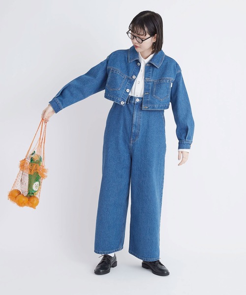 I am I in fact...（アイアムアイインファクト）の「●12.5oz short denim jacket（デニムジャケット・レディース・サックスブルー/ネイビー・FREE）」の21枚目の写真