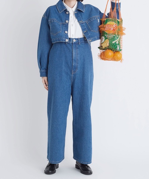 I am I in fact...（アイアムアイインファクト）の「●12.5oz short denim jacket（デニムジャケット・レディース・サックスブルー/ネイビー・FREE）」の19枚目の写真