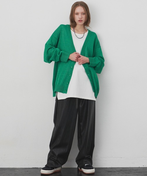 AIVER(アイバー)の「AIVER テープヤーンニットカーディガン(カーディガン/ボレロ・メンズ・ブラック/ブルー/グリーン・MEDIUM/LARGE)」の13枚目の写真