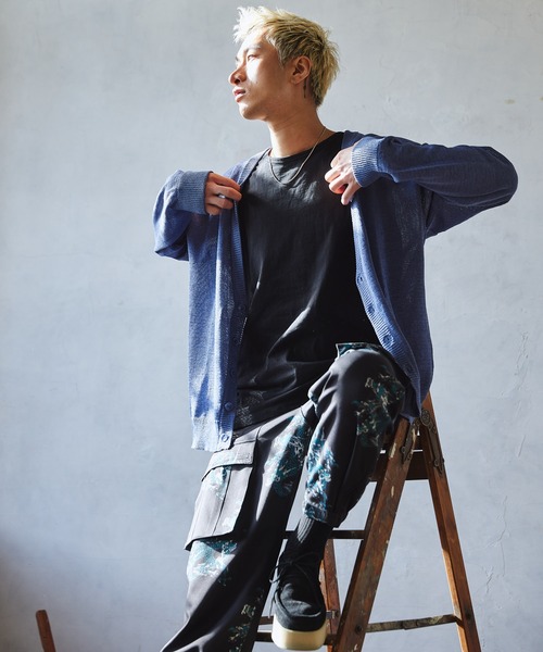 AIVER(アイバー)の「AIVER テープヤーンニットカーディガン(カーディガン/ボレロ・メンズ・ブラック/ブルー/グリーン・MEDIUM/LARGE)」の21枚目の写真