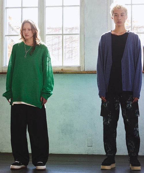 AIVER(アイバー)の「AIVER テープヤーンニットカーディガン(カーディガン/ボレロ・メンズ・ブラック/ブルー/グリーン・MEDIUM/LARGE)」の9枚目の写真