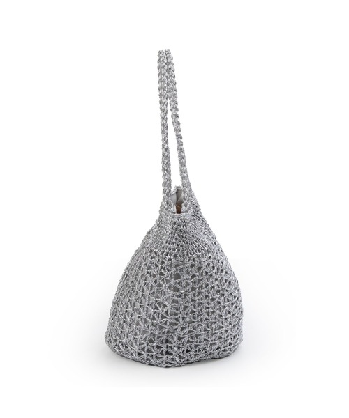 MIAN (ミアン)の「透かし編みフィルムトート(かごバッグ・レディース・ブラック/ブラウン/シルバー/グリーン・FREE)」の21枚目の写真