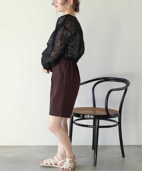 RAY CASSIN（レイカズン）の「ペイズリーレースシアーブラウス（シャツ/ブラウス・レディース・ブラック/キナリ・FREE）」の6枚目の写真