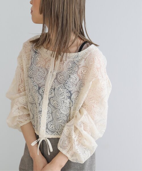 RAY CASSIN（レイカズン）の「ペイズリーレースシアーブラウス（シャツ/ブラウス・レディース・ブラック/キナリ・FREE）」の12枚目の写真