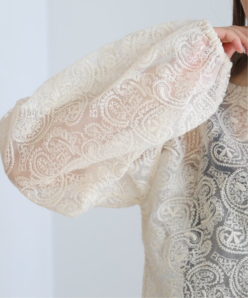 RAY CASSIN（レイカズン）の「ペイズリーレースシアーブラウス（シャツ/ブラウス・レディース・ブラック/キナリ・FREE）」の19枚目の写真