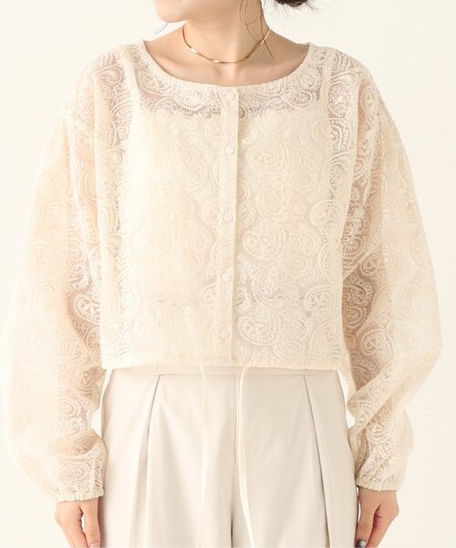 RAY CASSIN（レイカズン）の「ペイズリーレースシアーブラウス（シャツ/ブラウス・レディース・ブラック/キナリ・FREE）」の22枚目の写真